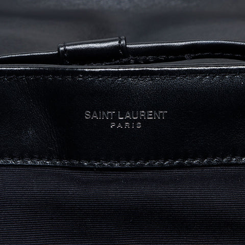 イヴ・サンローラン YVES SAINT LAURENT ルル レザー ロゴ マテラッセ リュック・デイパック ブラック WS12865