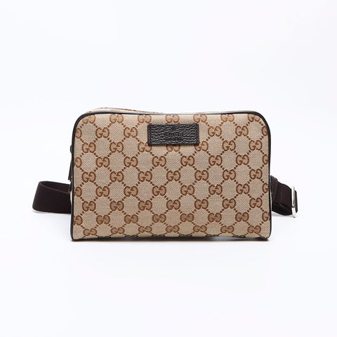GUCCI GG canvas Waist bag beige WS12866