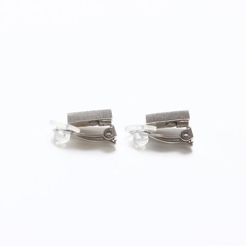 CHANEL 04P 2004 COCO Mark Square Earring Silver WS12873