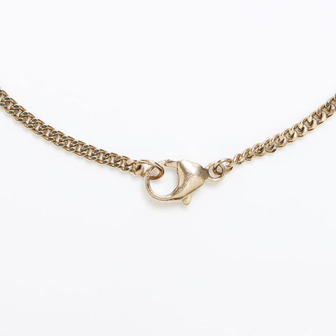 CHANEL 05A 2005 COCO Mark Border Necklace gold WS12874