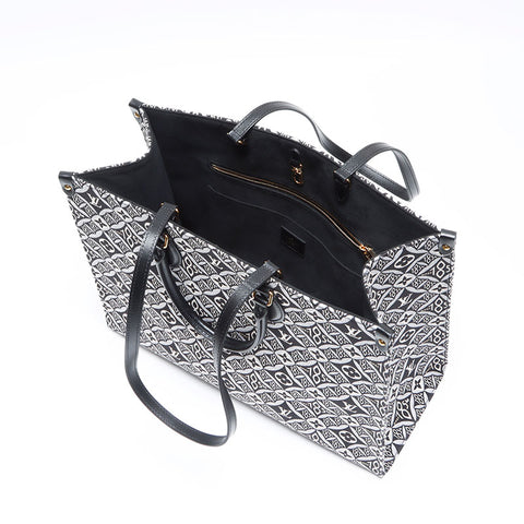 LOUIS VUITTON 2020 M57207 Jacquard Monogram On the Go GM 1854 Tote Bag black WS12879