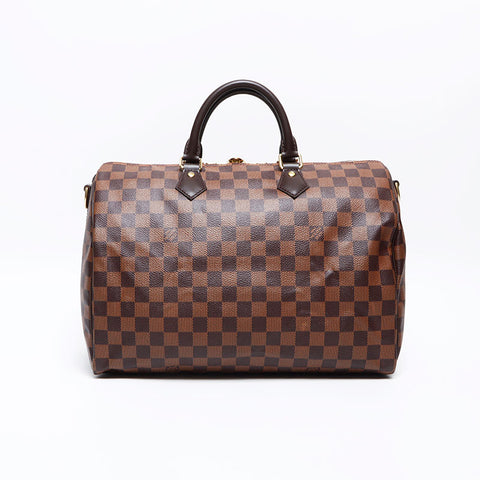 LOUIS VUITTON Damier Speedy 35 2way Boston bag Brown WS12884