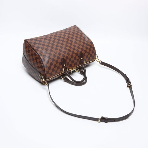 LOUIS VUITTON Damier Speedy 35 2way Boston bag Brown WS12884