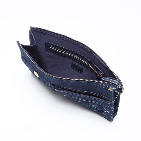 CHANEL 29th series 2019-2020 denim Clutch bag Navy WS12887