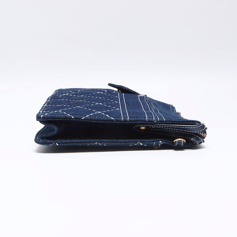 CHANEL 29th series 2019-2020 denim Clutch bag Navy WS12887