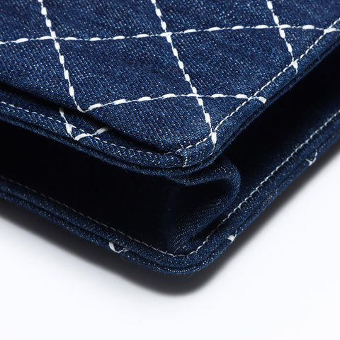 CHANEL 29th series 2019-2020 denim Clutch bag Navy WS12887
