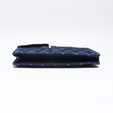 CHANEL 29th series 2019-2020 denim Clutch bag Navy WS12887
