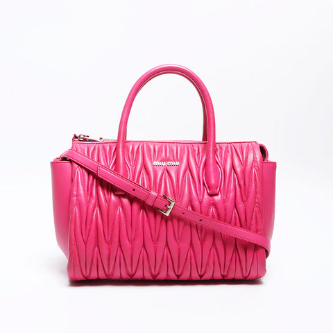 Miu Miu Materasse 2way Handbag pink WS12891