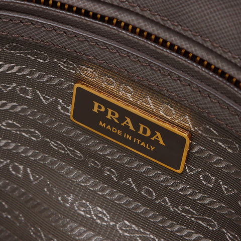 PRADA Saffiano Leather Galleria 2way Handbag beige WS12893