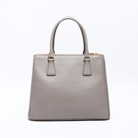 PRADA Saffiano Leather Galleria 2way Handbag beige WS12893