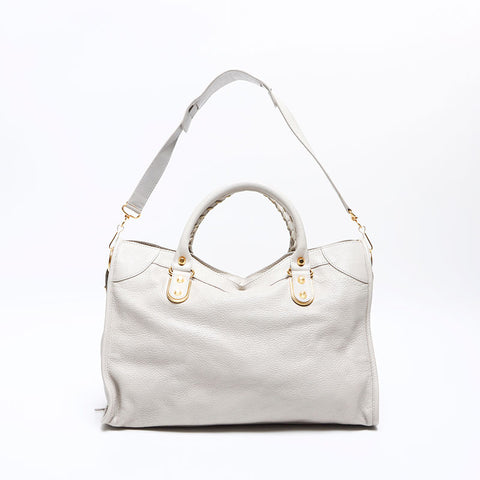 BALENCIAGA Classic 2way City Shoulder Bag Ivory WS12894
