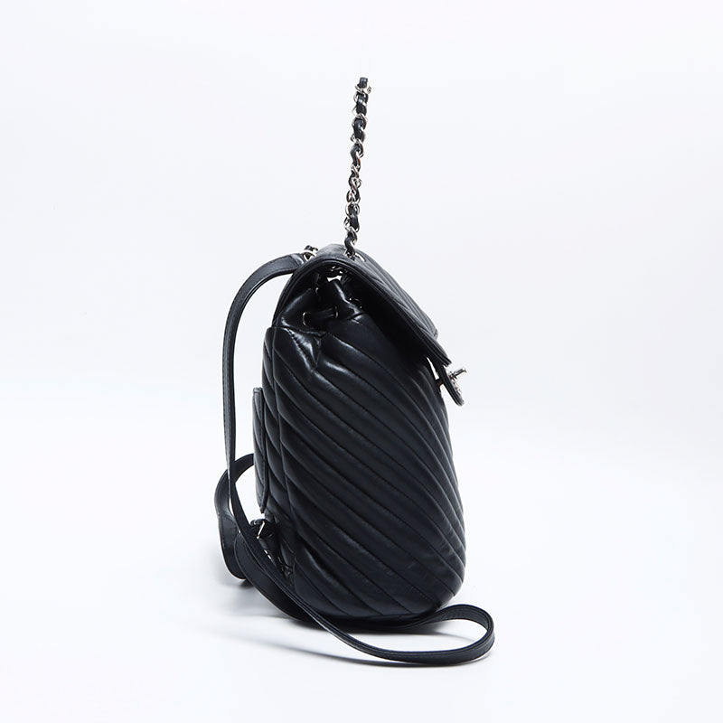 CHANEL 22 V Stitch Chain Backpack Daypack black WS12896 – NUIR VINTAGE