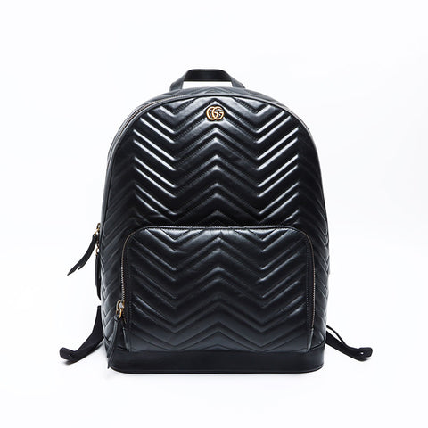グッチ GUCCI GGマーモント レザー リュック・デイパック ブラック WS12901