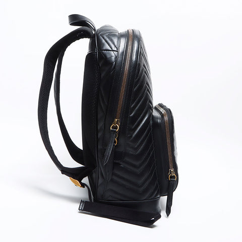 グッチ GUCCI GGマーモント レザー リュック・デイパック ブラック WS12901