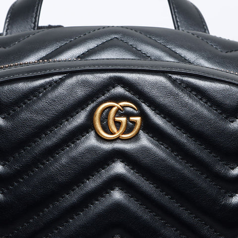 グッチ GUCCI GGマーモント レザー リュック・デイパック ブラック WS12901