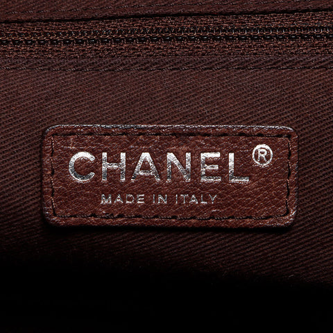 CHANEL Leather COCO Mark 11th Chocolate Bar Shoulder Bag Brown WS12904
