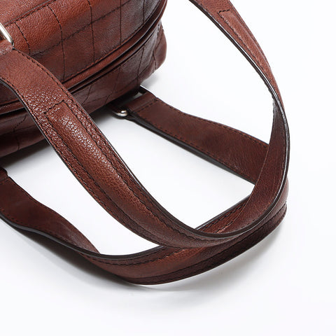 CHANEL Leather COCO Mark 11th Chocolate Bar Shoulder Bag Brown WS12904