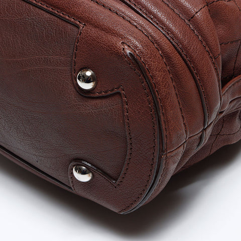 CHANEL Leather COCO Mark 11th Chocolate Bar Shoulder Bag Brown WS12904
