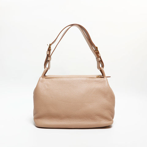 PRADA Logo Vitello Dino 2way Shoulder Bag pink WS12908