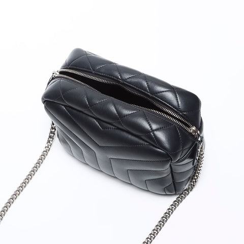 イヴ・サンローラン YVES SAINT LAURENT Yステッチ チェーン ショルダーバッグ ブラック WS12910