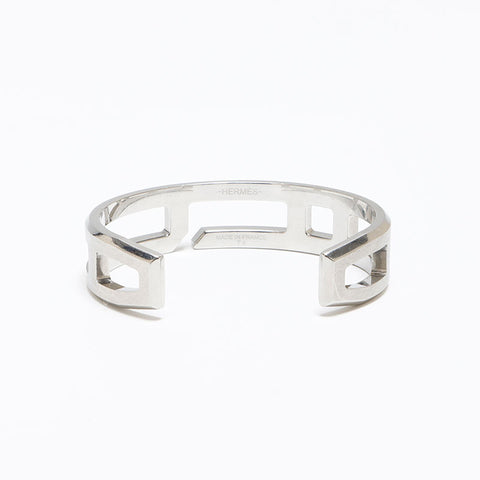 HERMES Play Bangle T4 bracelet Silver WS12919