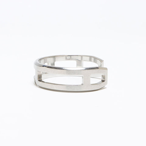 HERMES Play Bangle T4 bracelet Silver WS12919
