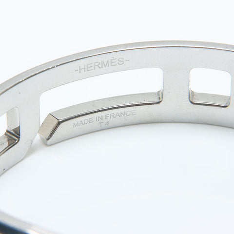 HERMES Play Bangle T4 bracelet Silver WS12919