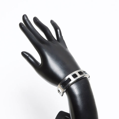 HERMES Play Bangle T4 bracelet Silver WS12919