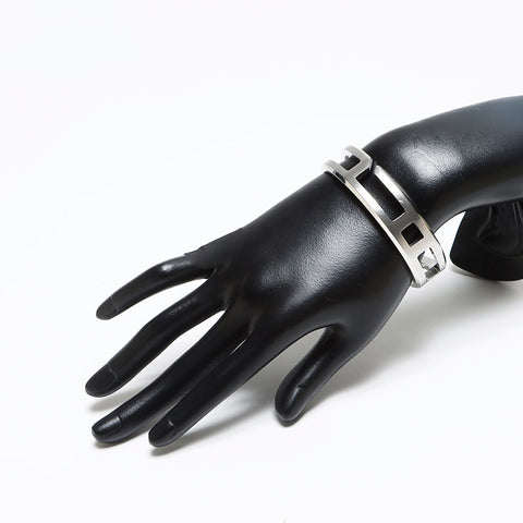 HERMES Play Bangle T4 bracelet Silver WS12919