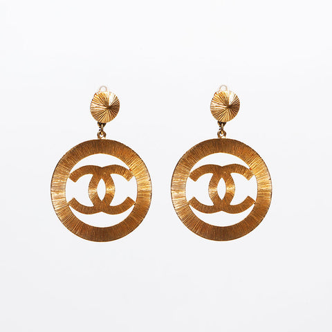 CHANEL Deca COCO Mark 93A 1993 Earring gold WS12923