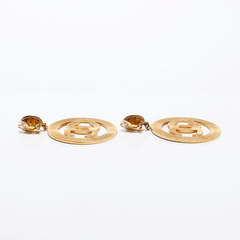 CHANEL Deca COCO Mark 93A 1993 Earring gold WS12923