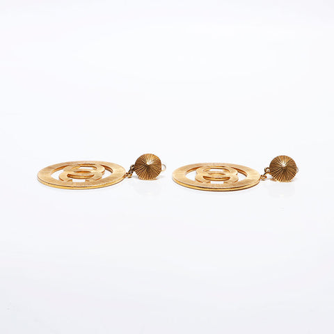 CHANEL Deca COCO Mark 93A 1993 Earring gold WS12923