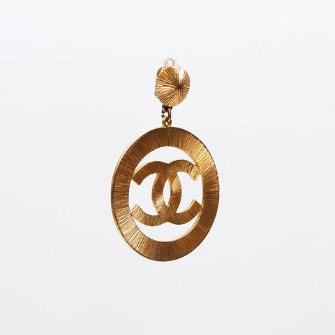 CHANEL Deca COCO Mark 93A 1993 Earring gold WS12923