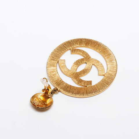 CHANEL Deca COCO Mark 93A 1993 Earring gold WS12923