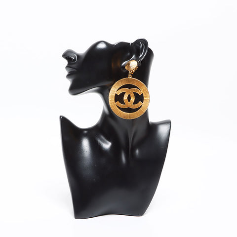 CHANEL Deca COCO Mark 93A 1993 Earring gold WS12923
