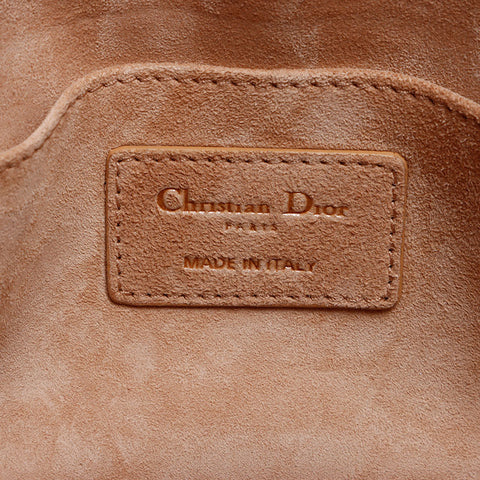 Christian Dior Karo Chain 2021s Raffia Shoulder Bag beige WS12936