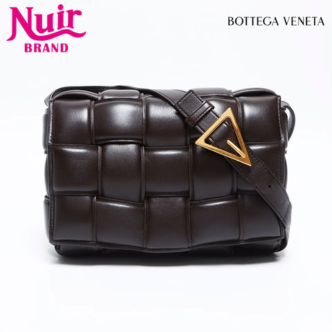 BOTTEGAVENETA Nappa leather INTRECCIATO padded cassette Shoulder Bag Brown WS12947