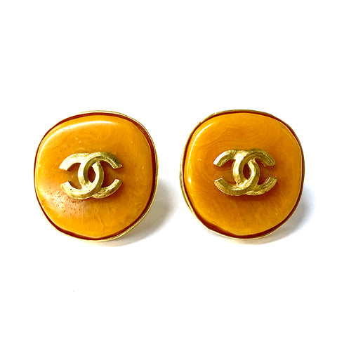 Chanel Coco Mark Vintage 98P Boucles d'oreilles Gold WS1295