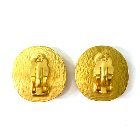 Chanel Coco Mark Vintage 98P Boucles d'oreilles Gold WS1295