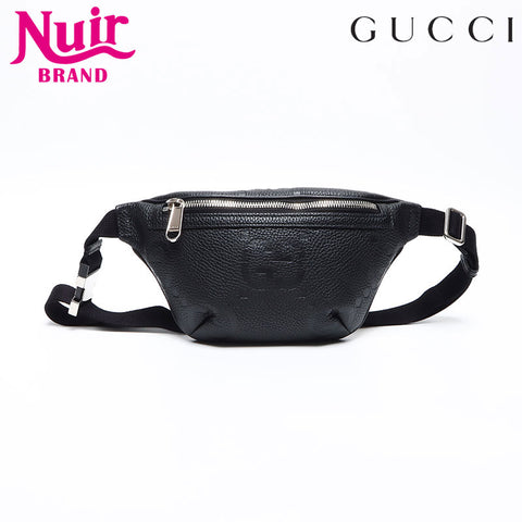 グッチ GUCCI レザー GG スモール ウエストバッグ ブラック WS12950