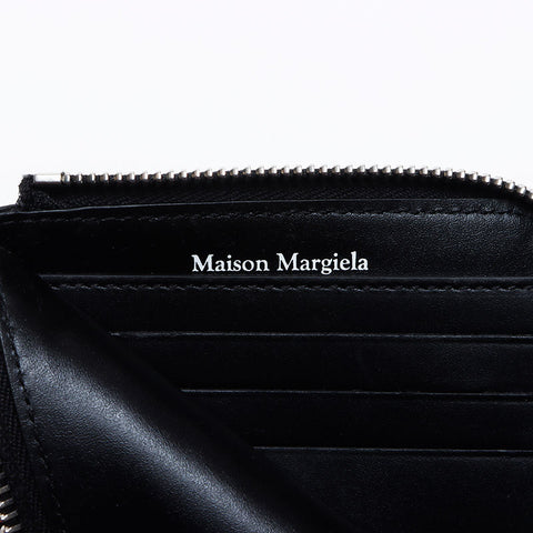 未使用保管品 Maison Margiela メゾンマルジェラ 4ステッチ ジップ アラウンド 折り財布 ブラック WS12964