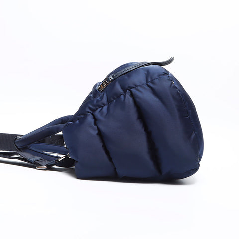 PRADA Nylon padded 2way Handbag Navy WS12971