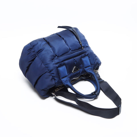 PRADA Nylon padded 2way Handbag Navy WS12971
