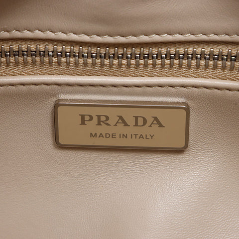 PRADA Nappa antique 2way with pouch Shoulder Bag beige WS12974