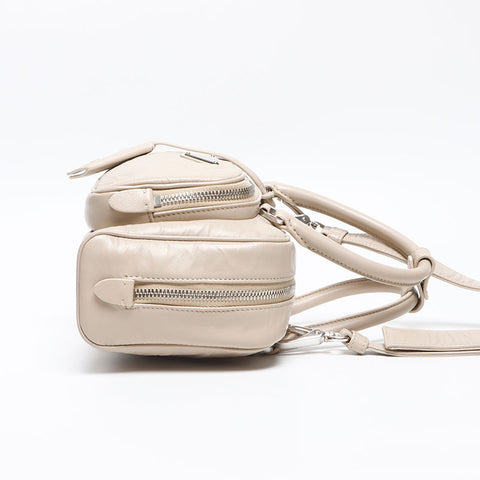 PRADA Nappa antique 2way with pouch Shoulder Bag beige WS12974