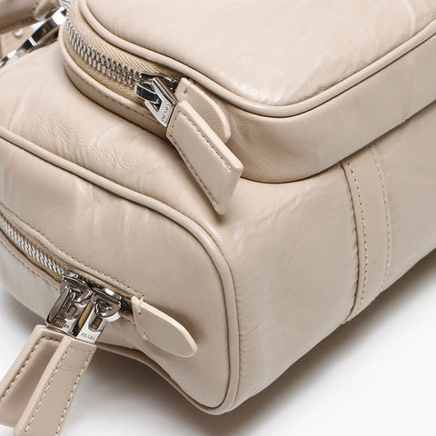 PRADA Nappa antique 2way with pouch Shoulder Bag beige WS12974