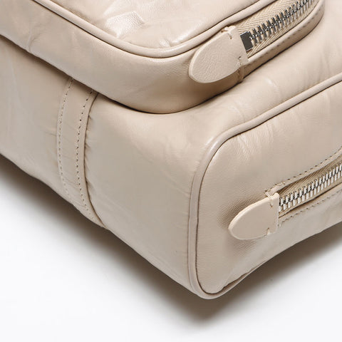 PRADA Nappa antique 2way with pouch Shoulder Bag beige WS12974