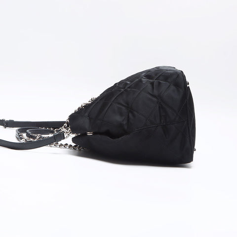 PRADA Padded quilted Tessuto nylon Tote Bag black WS12983