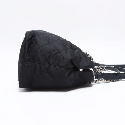 PRADA Padded quilted Tessuto nylon Tote Bag black WS12983