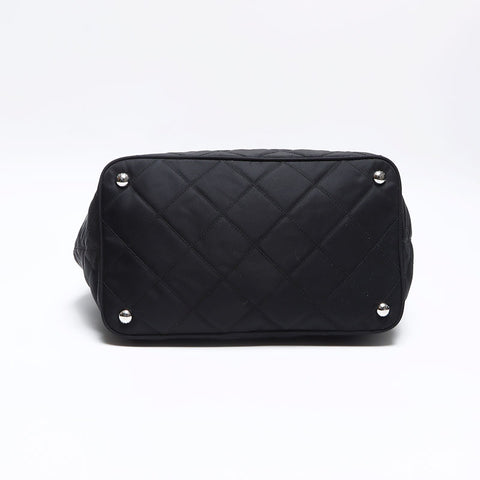 PRADA Padded quilted Tessuto nylon Tote Bag black WS12983